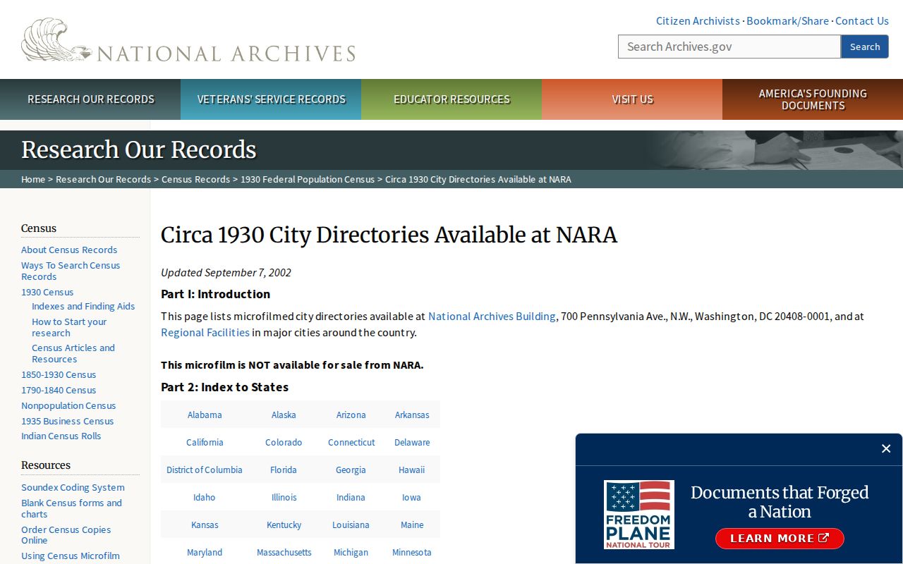 Bakersfield city directory NARA collection years