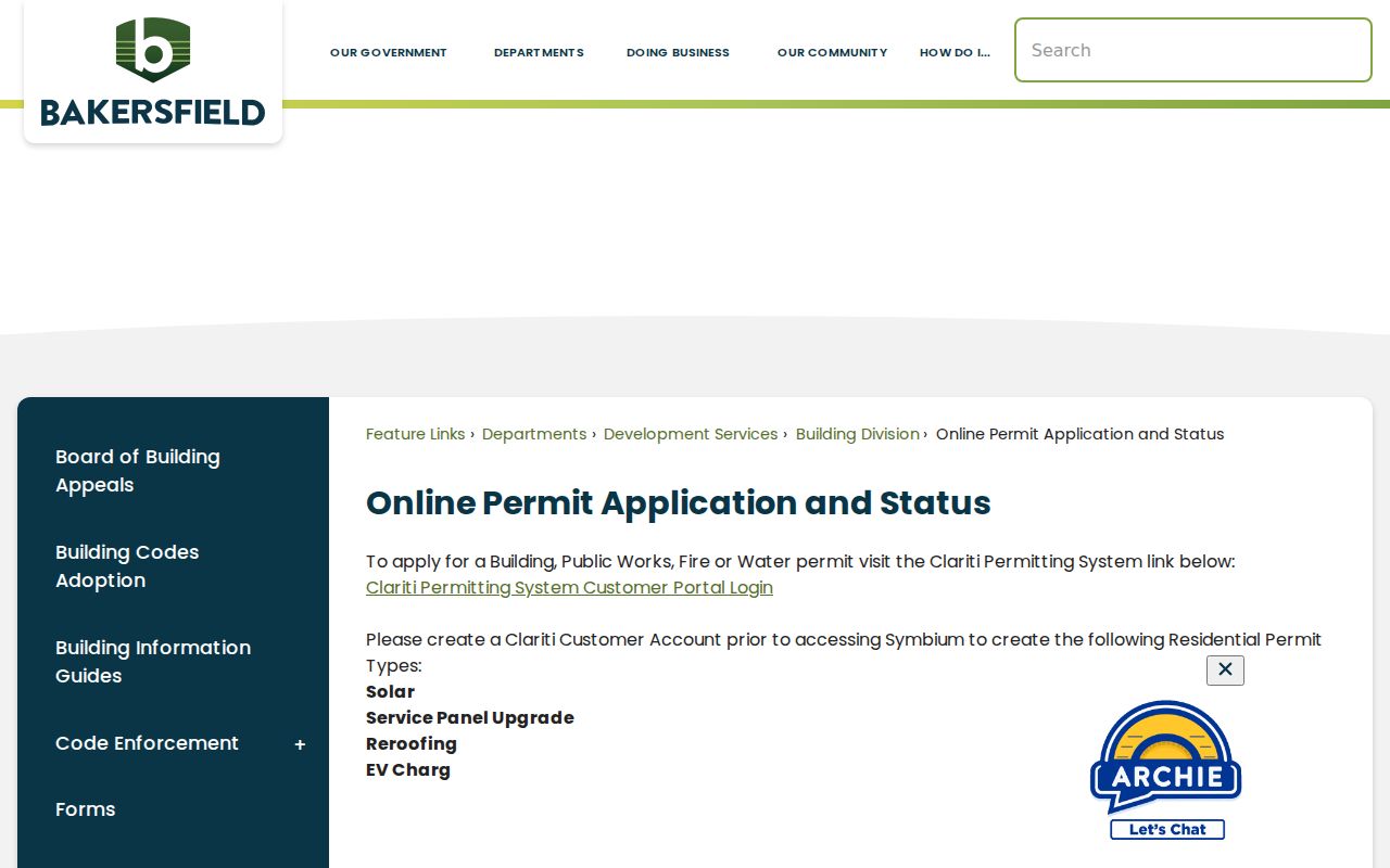 Bakersfield previous residents permit status search
