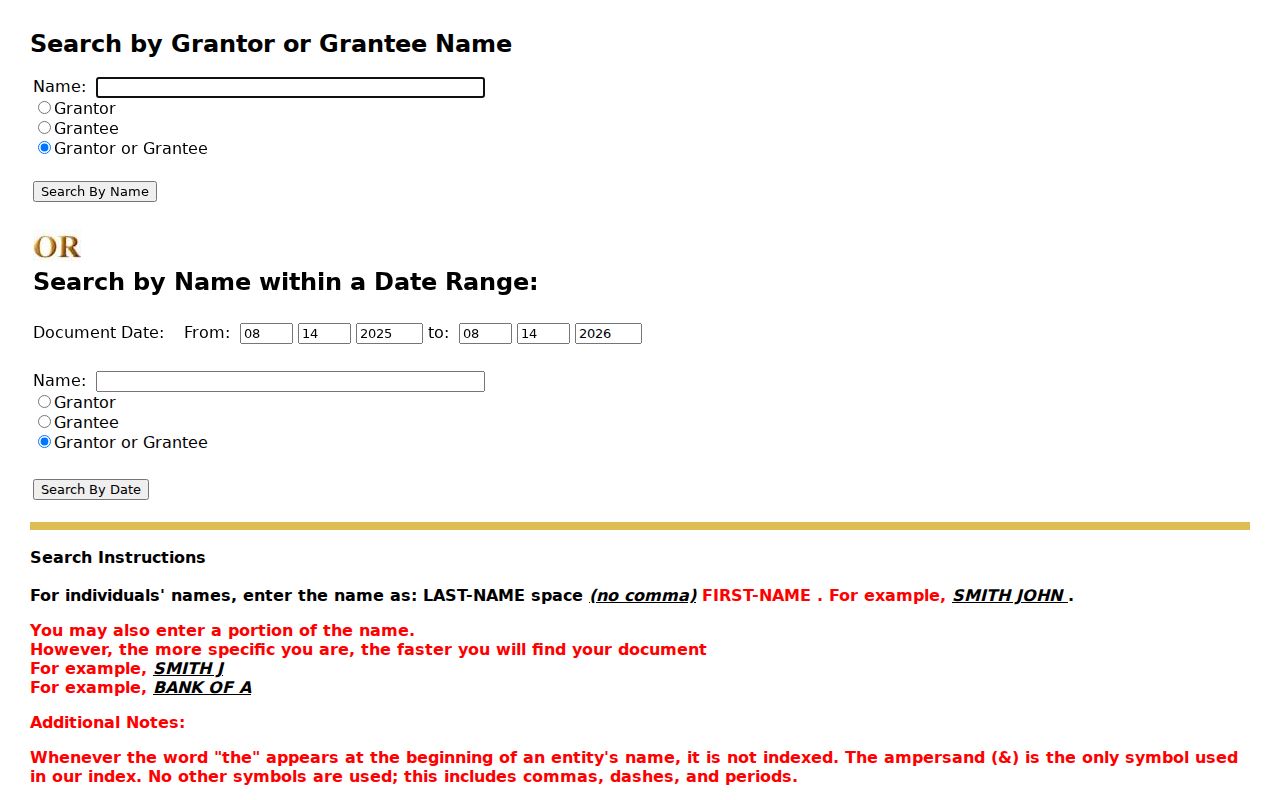 Bakersfield previous residents Kern Recorder grantor search